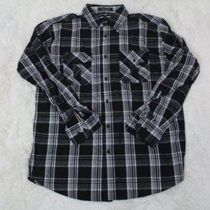 beverly hills polo club shirt sz L black gray